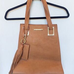 STEVE MADDEN Camel Color Faux Vegan Leather Shoulder Bag